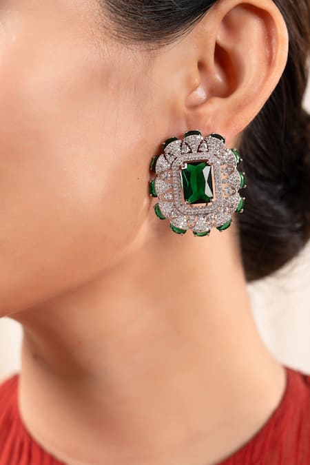 Anana Bhakti Zircon & Stone Embellished Studs 