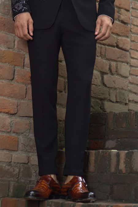 Buy Courtyard By Abhi Black Jacquard, Jersey, Lycra, Cotton Sequins, Embellished Peacock Tuxedo Set Online at Aza Fashions Buy_Courtyard By Abhi_Black Jacquard, Jersey, Lycra, Cotton Sequins, Embellished Peacock Tuxedo Set _Online_at_Aza_Fashions