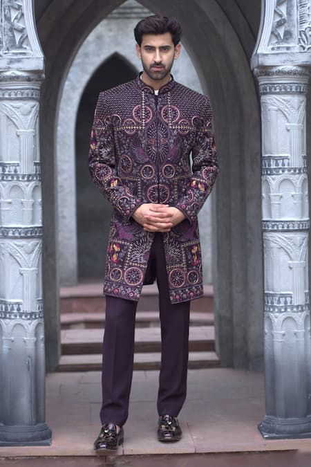 Courtyard by abhi Arabian Dream Embroidered Sherwani With Trouser 