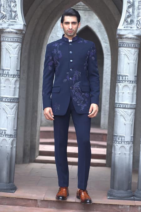 Courtyard by abhi Hummingbird Mystery Embroidered Bandhgala With Trouser 