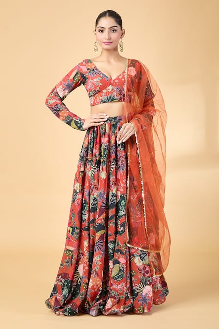 Vana Ethnics Printed Lehenga Set 