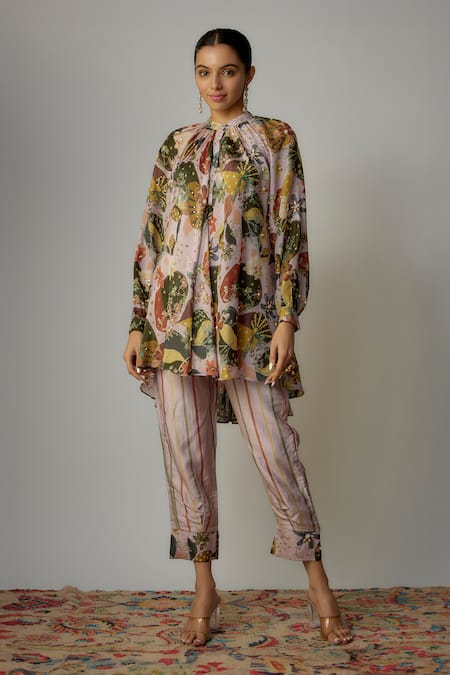 Vana Ethnics Floral Print Shirt With Pant 