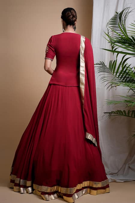 Ahi Clothing Hand Embroidered Lehenga Set 