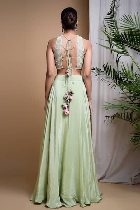 Ahi Clothing Skirt With Hand Embroidered Blouse 