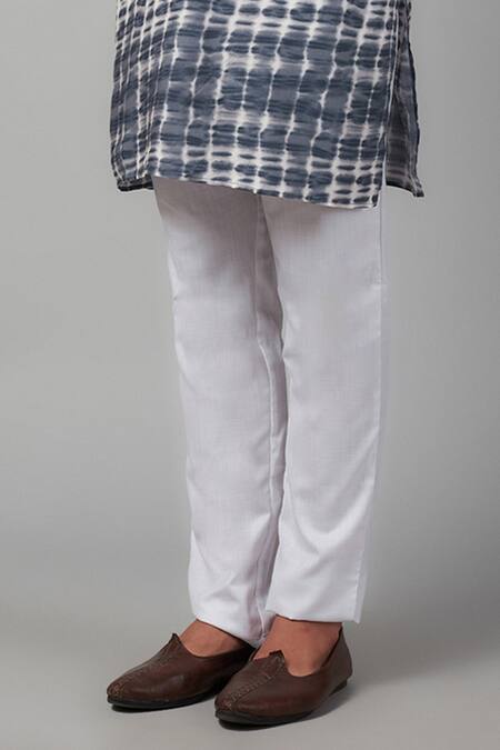 Spring Break_Blue Cotton Tie Dye Print Kurta With Pant _Online_at_Aza_Fashions