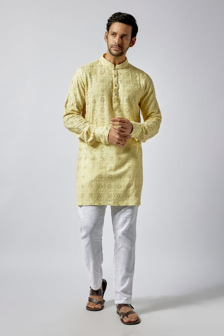 Spring Break Chikankari Embroidered Straight Kurta With Pant 