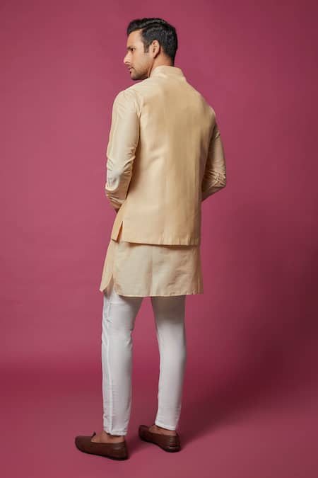 Spring Break Cotton Silk Bundi & Kurta Set