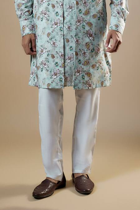 Spring Break Blue Rayon, Cotton Embroidery Floral Print Jacket And Kurta Set Online at Aza Fashions Spring Break_Blue Rayon, Cotton Embroidery Floral Print Jacket And Kurta Set_Online_at_Aza_Fashions