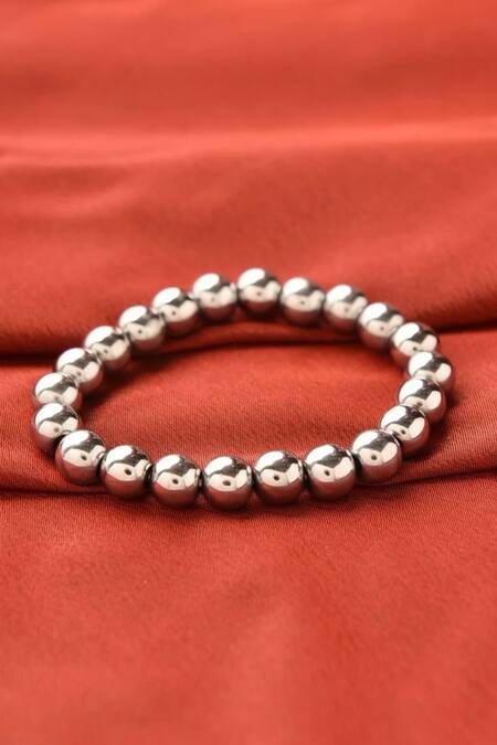 Buy_Kastiya Jewels_Multi Color Gold Stack Bracelet Embellished With Multicolored Natural Hematite_Online_at_Aza_Fashions