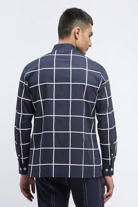 Abraham And Thakore Cotton Checks Print Shirt 