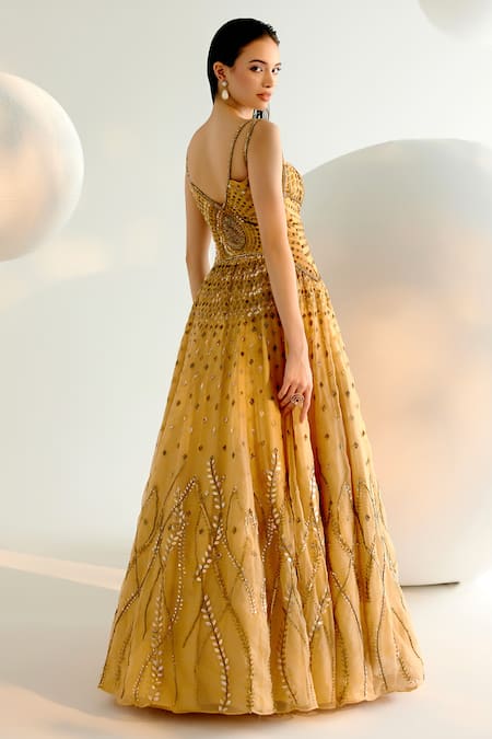 Shashank Arya Sequin Embroidered Gown 