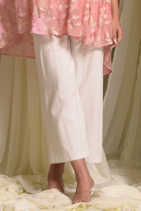 Buy Tasuvure Indes Pink Cotton, Chanderi Embroidery Collared Elahe Rose Kaftan Shirt Online at Aza Fashions Buy_Tasuvure Indes_Pink Cotton, Chanderi Embroidery Collared Elahe Rose Kaftan Shirt _Online_at_Aza_Fashions