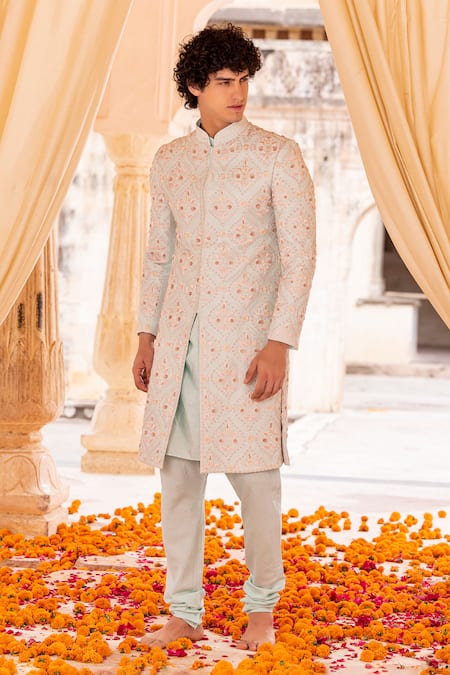 AMIT ARORA Phool Bahar Embroidered Sherwani Set 