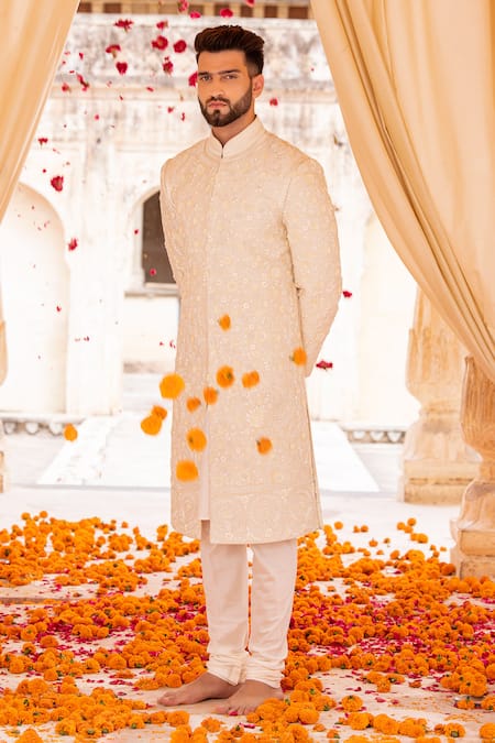 AMIT ARORA Florin Bahar Embroidered Sherwani Set 