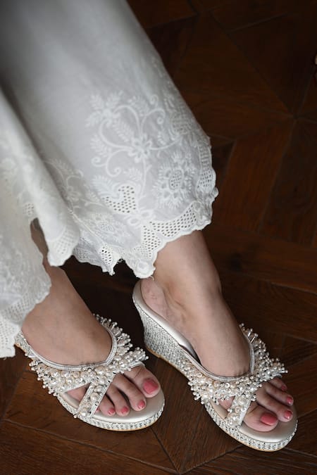 Miraki Bead & Pearl Work Wedges 