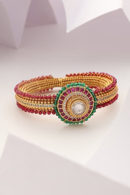 SUIKALA Stone Studded Temple Kada 