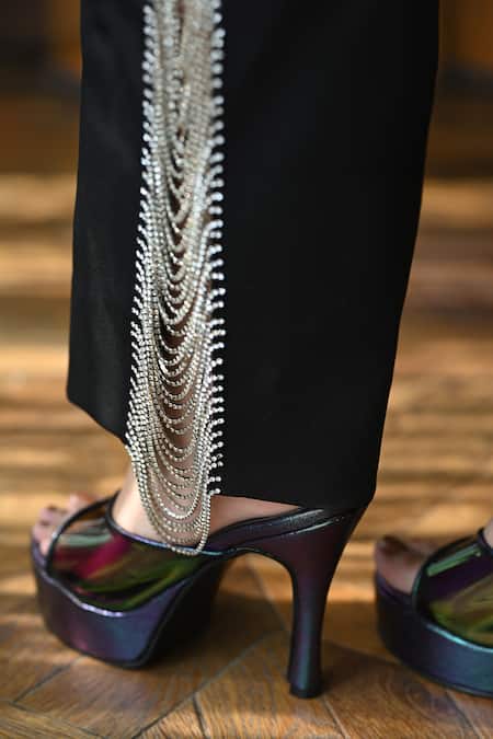 Miraki_Green Holographic High Platform Heels _at_Aza_Fashions