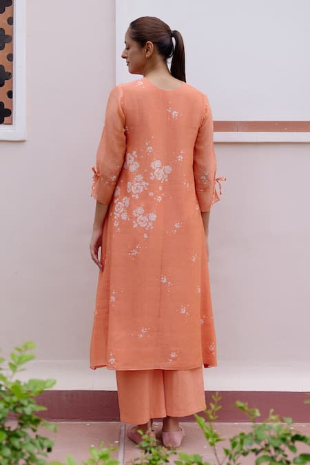 Vaayu Floral Thread Embroidered Dress 