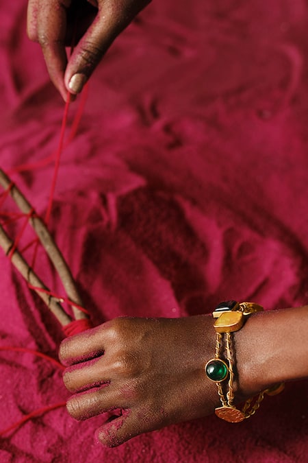AK-OK Twisted Treasure Bangles - Set of 2 