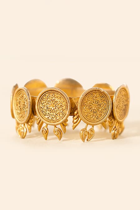 AK-OK Blooming Coin Bangle 