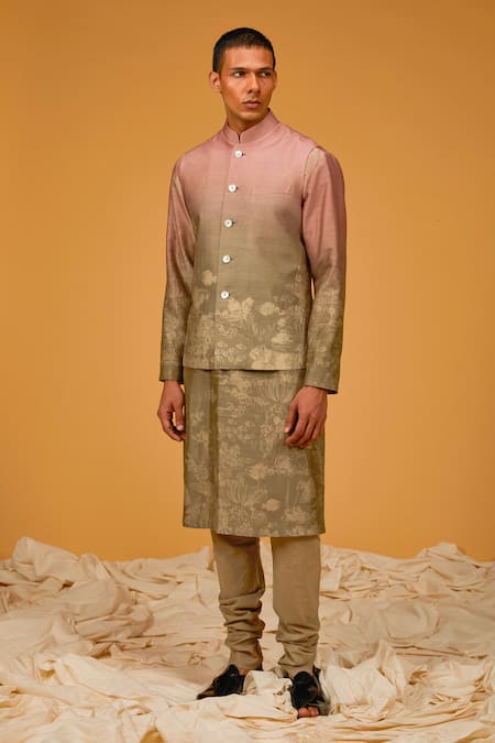 Rohit Bal Printed Bundi & Kurta Set 