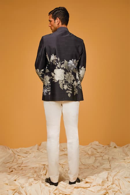 Rohit Bal Botanical Print Bandhgala 