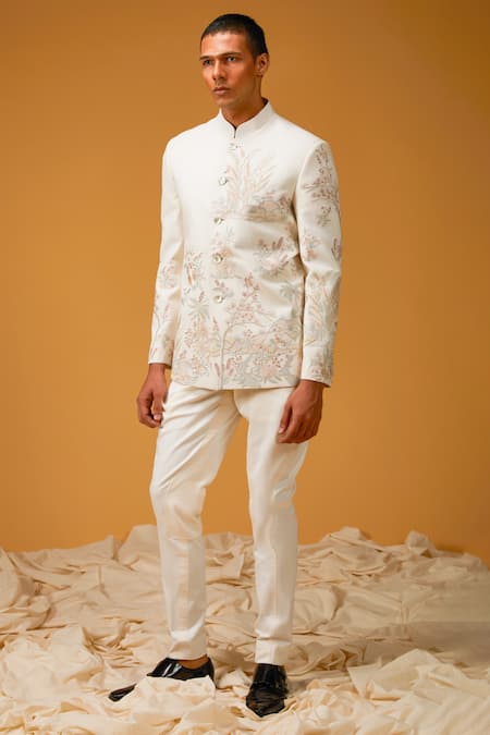 Rohit Bal Botanical Embroidered Bandhgala 