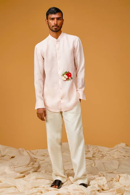 Rohit Bal Apple Embroidered Shirt 