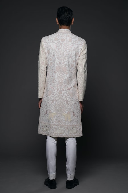 Rohit Bal Floral Hand Embroidered Sherwani 