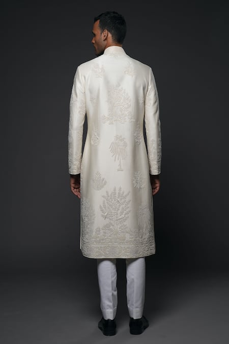 Rohit Bal Resham Floral Embroidered Sherwani 