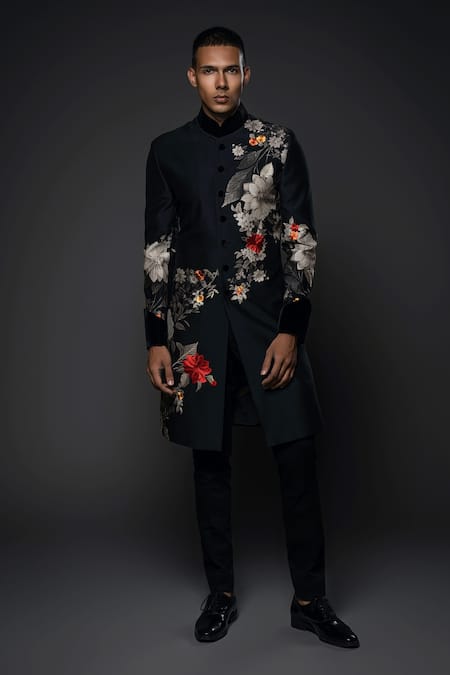 Rohit Bal Flower Garden Embroidered Sherwani 