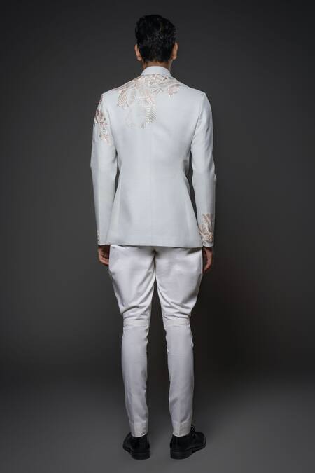 Rohit Bal Floral Foliage Resham Embroidered Bandhgala 