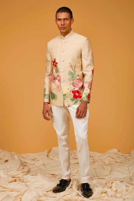 Rohit Bal Bouquet Print Bandhgala 