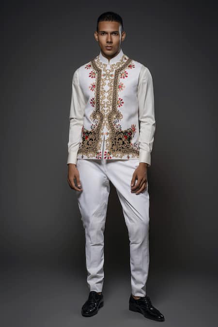 Rohit Bal Dori Patchwork Embroidered Bundi 