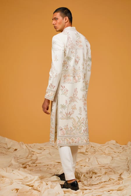 Rohit Bal Resham Pastel Embroidered Sherwani 