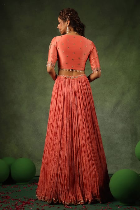 Label Niti Bothra Zardozi Embroidered Lehenga Set 