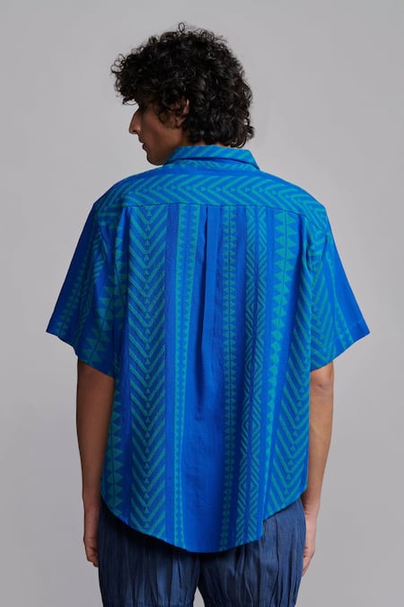 Dash And Dot Oversized Jacquard Shirt