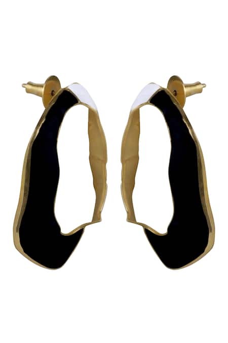 Varnika Arora Black Embroidery Cascade Color Block Earrings Online at Aza Fashions Varnika Arora_Black Embroidery Cascade Color Block Earrings _Online_at_Aza_Fashions