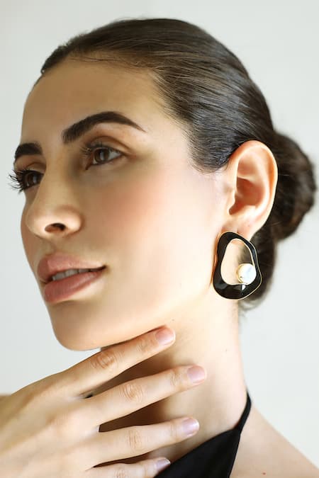 Varnika Arora Frost Enameled Earrings 