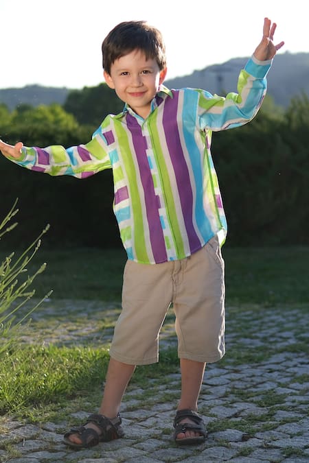 Anaario Stripe Pattern Shirt 