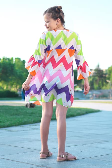 Anaario Multicolor Chevron Printed Dress 