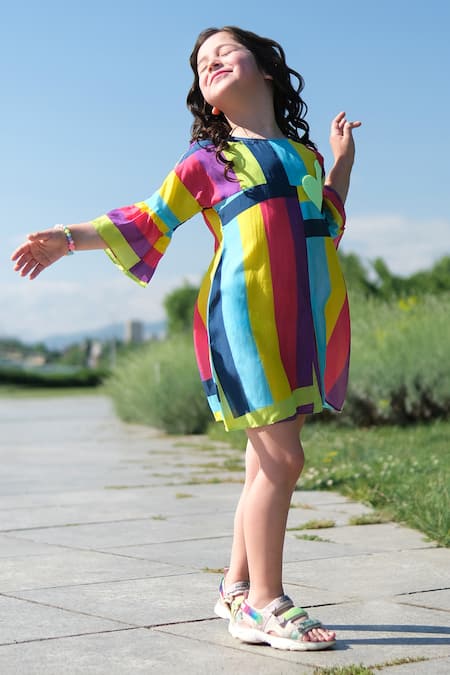 Anaario Organic Cotton Printed Panelled Dress 