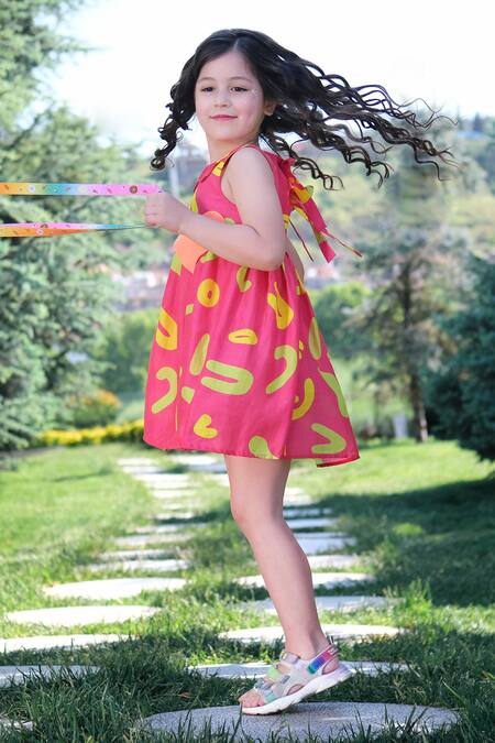 Anaario Multi Color Organic Cotton Printed Swirl Dress Online at Aza Fashions Anaario_Multi Color Organic Cotton Printed Swirl Dress _Online_at_Aza_Fashions