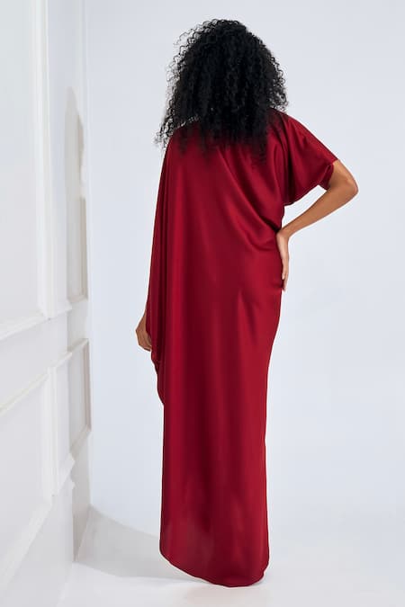 NA-KA Plead Detailed Solid Dress 