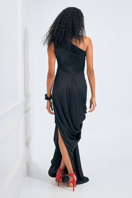 NA-KA One Shoulder Solid Gown 