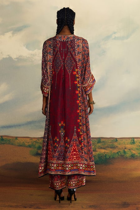 Rajdeep Ranawat Banera Permaz Print Kimono Tunic With Palazzo 