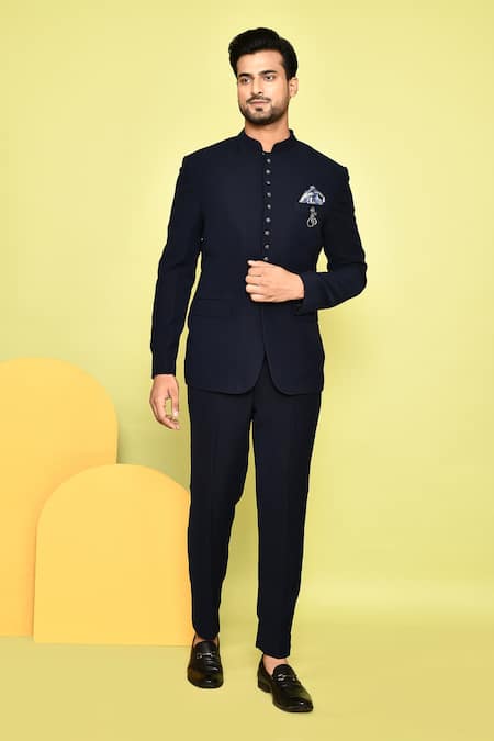 Aryavir Malhotra Plain Bandhgala With Pant 