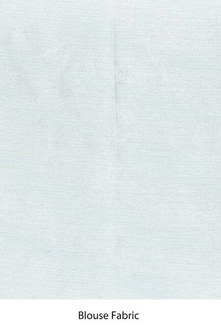 Samyukta Singhania_Blue Organza, Silk Embroidery Peacock Saree With Unstitched Blouse Piece_Online_at_Aza_Fashions