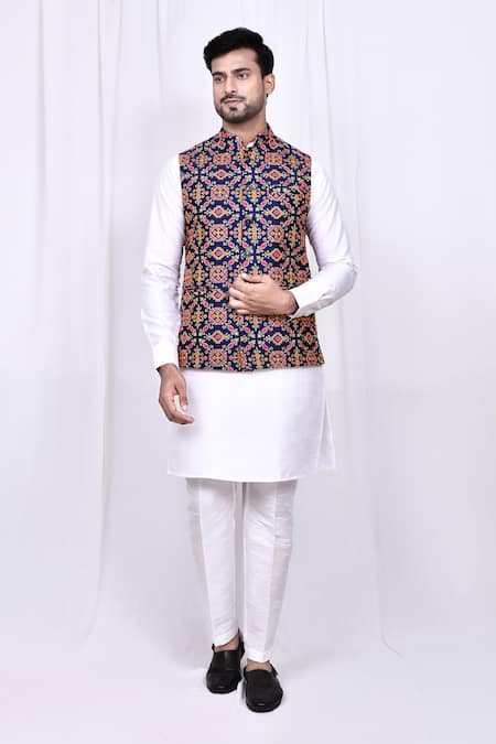 Aryavir Malhotra Geometric Pattern Embroidered Jacket 