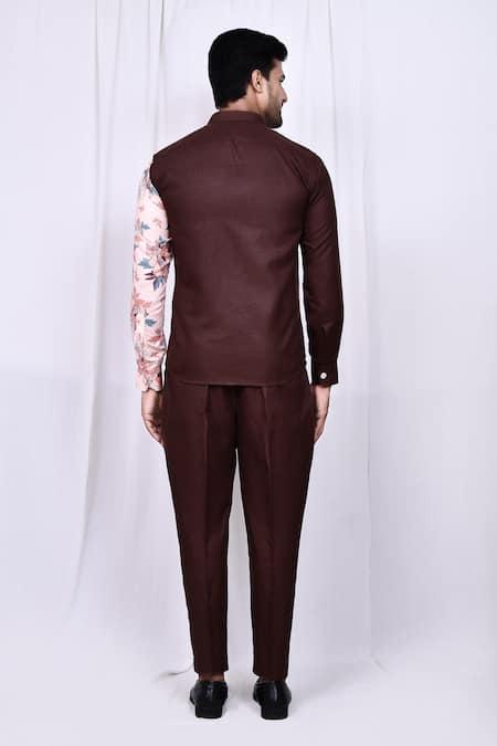 Arihant Rai Sinha Floral Print Color Blocked Shirt & Pant Set 